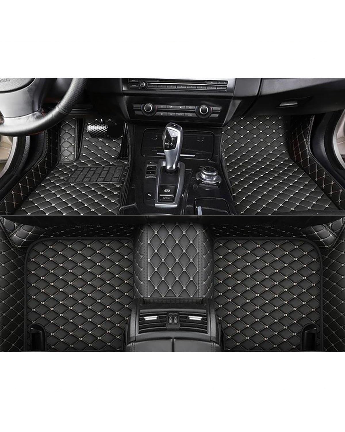 Auto Fussmatte Auto-Bodenmatte Für Land Für Rover Für Range Für Rove 5seats 2007-2023 Autoteppiche Teppichzubehör Styling Interieur Auto Fußmatten(Black Black,2007-2012) von HGYFS5