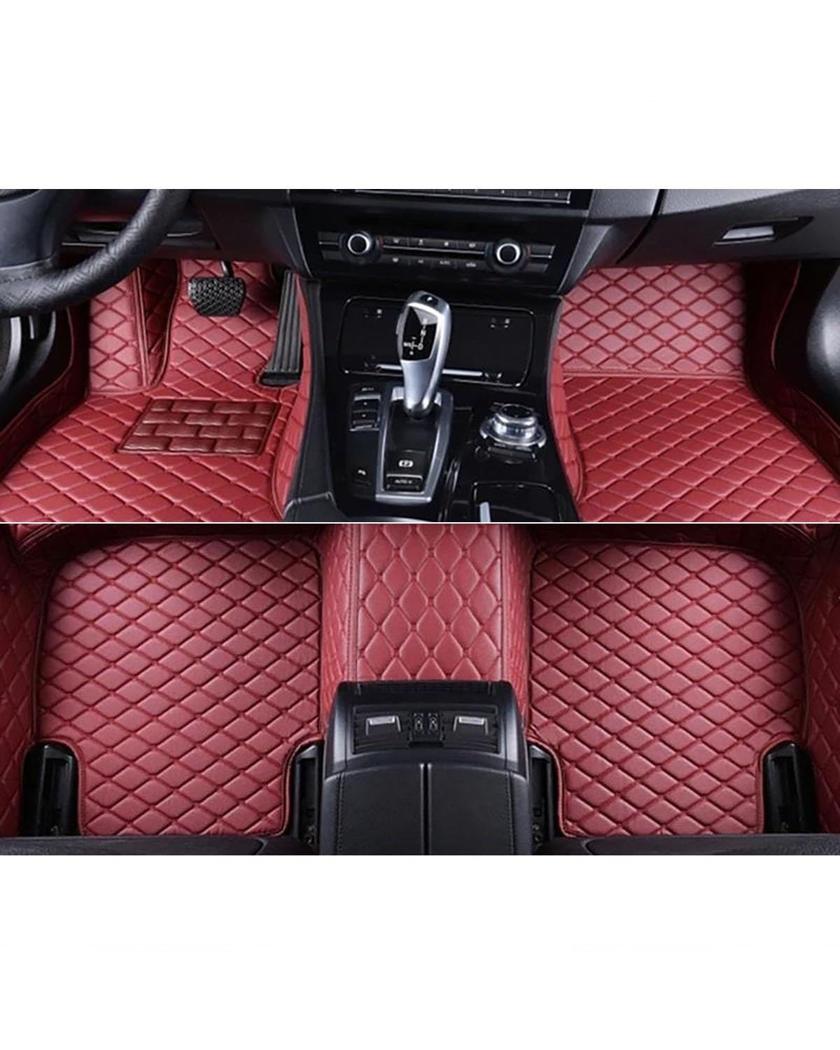 Auto Fussmatte Auto-Bodenmatte Für Land Für Rover Für Range Für Rove 5seats 2007-2023 Autoteppiche Teppichzubehör Styling Interieur Auto Fußmatten(Wine red,2013-2017) von HGYFS5