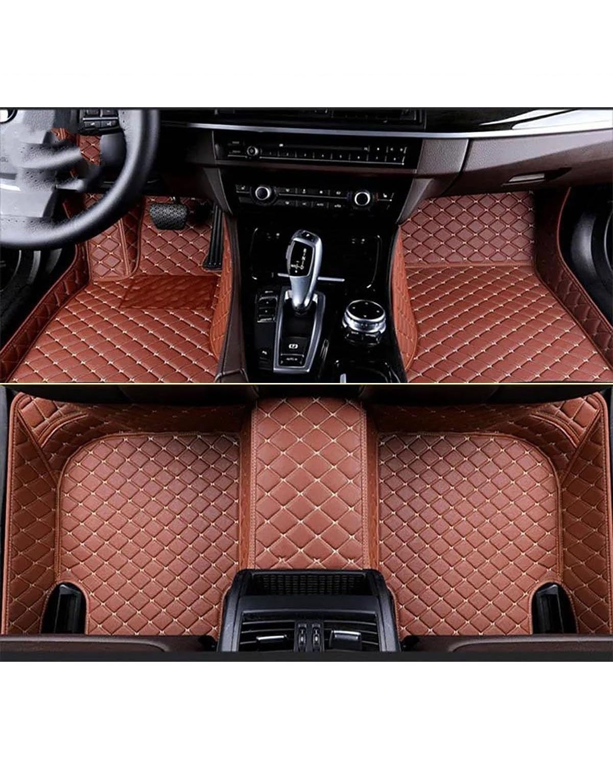 Auto Fussmatte Auto-Fußmatten Für 5er Für E39 Für E60 520-550 1994-2010 Autoteppiche Fuß Coche Autoinnenausstattung Auto Fußmatten(Brown,for E39 1994-2002) von HGYFS5