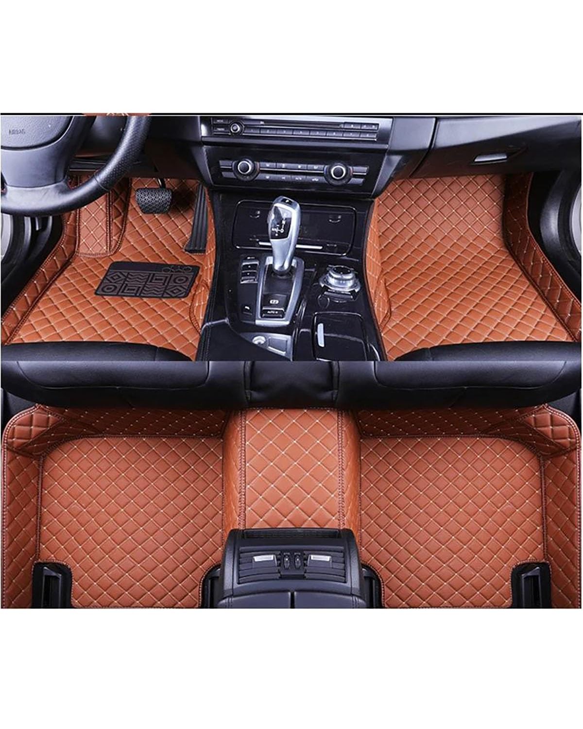 Auto Fussmatte Auto-Fußmatten Für A8 D3 4E 2006 2007 2008 2009 2010 Autoteppiche Schutzpolster Teppiche Wasserdichter Innenraum Auto Fußmatten(Brown) von HGYFS5