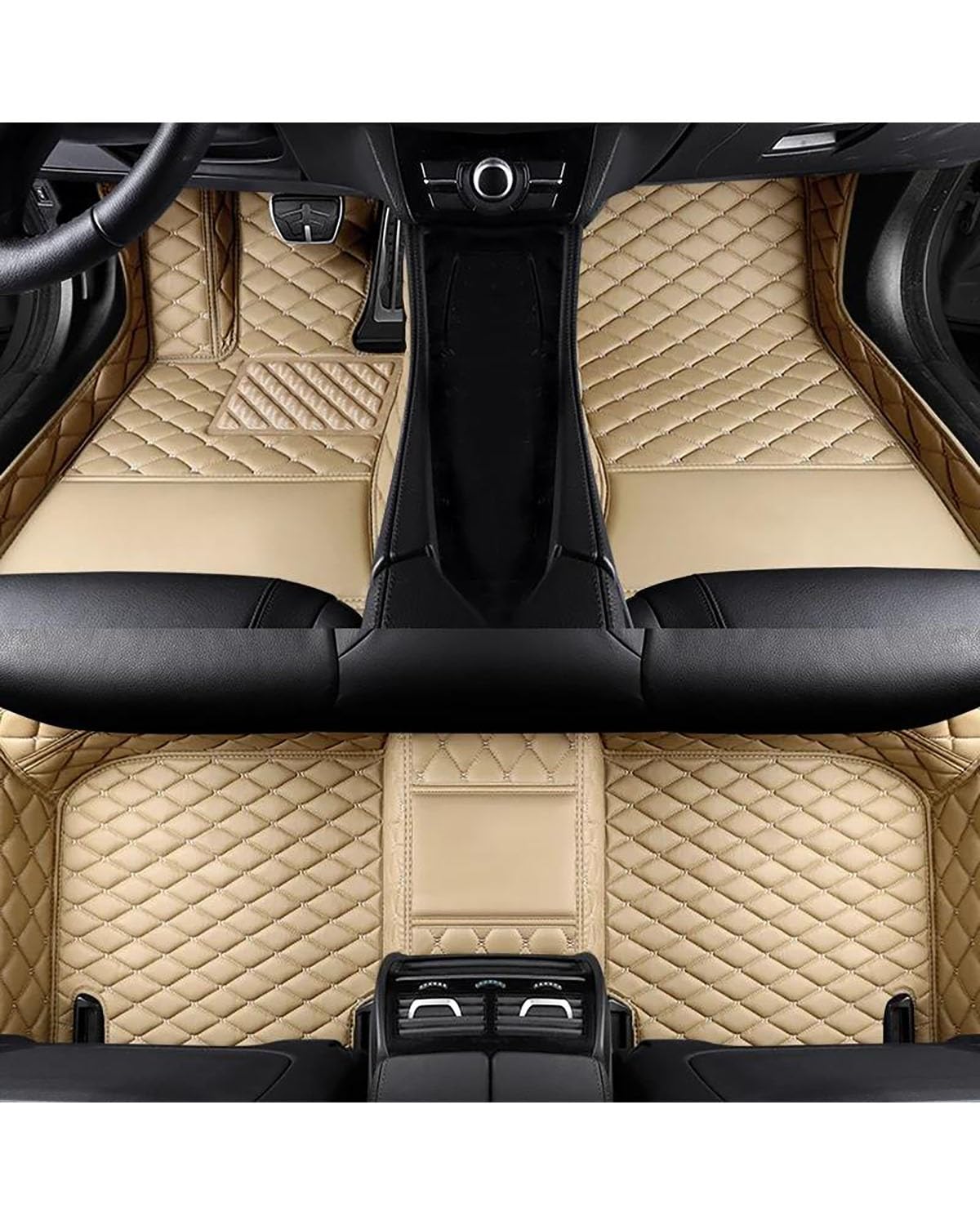 Auto Fussmatte Auto-Fußmatten Für Benz Für E-Klasse Für A207 Für Cabrio Für C207 C238 2 Türen Innenausstattung Autoinnenausstattung Auto Fußmatten(Beige,for E C238 2017-2023) von HGYFS5