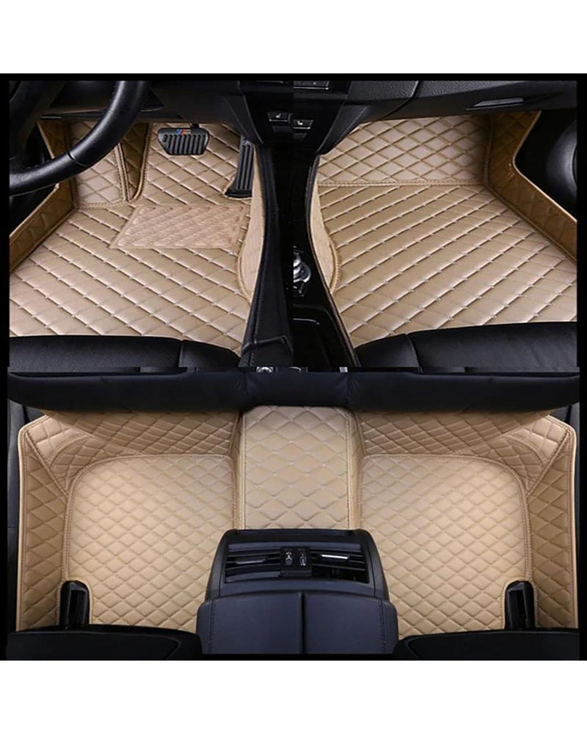 Auto Fussmatte Auto-Fußmatten Für Benz Für EQS Für X296 2022-2024 Für V297 2021-2024 Auto Fußmatten(Beige,for X296 2022-2024) von HGYFS5