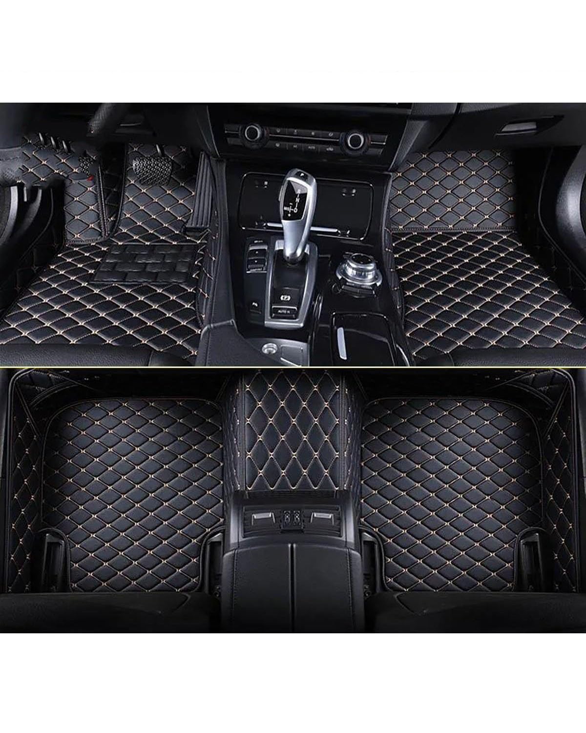 Auto Fussmatte Auto-Fußmatten Für Land Für Rover Für Range Für Rover Für Evoque Autoteppiche Fuß Coche Autoinnenausstattung Auto Fußmatten(Black Beige,2016-2019 2Doors) von HGYFS5