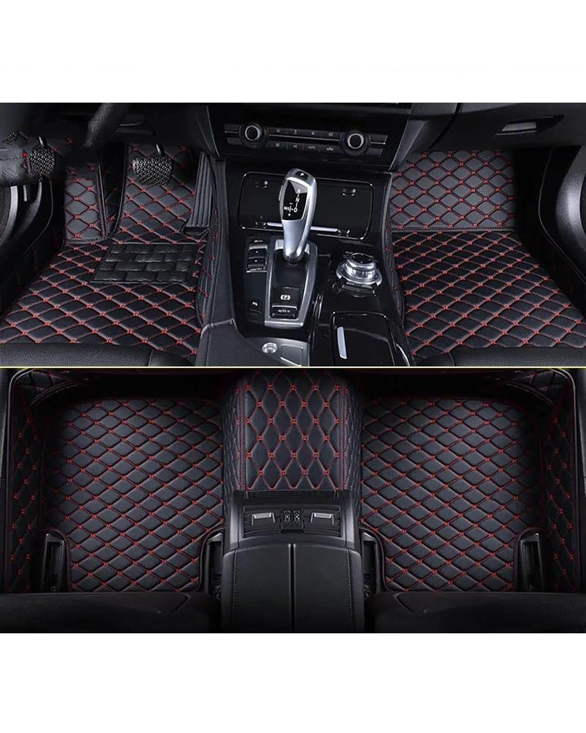 Auto Fussmatte Auto-Fußmatten Für Land Für Rover Für Range Für Rover Für Evoque Autoteppiche Fuß Coche Autoinnenausstattung Auto Fußmatten(Black Red,2016-2019 2Doors) von HGYFS5