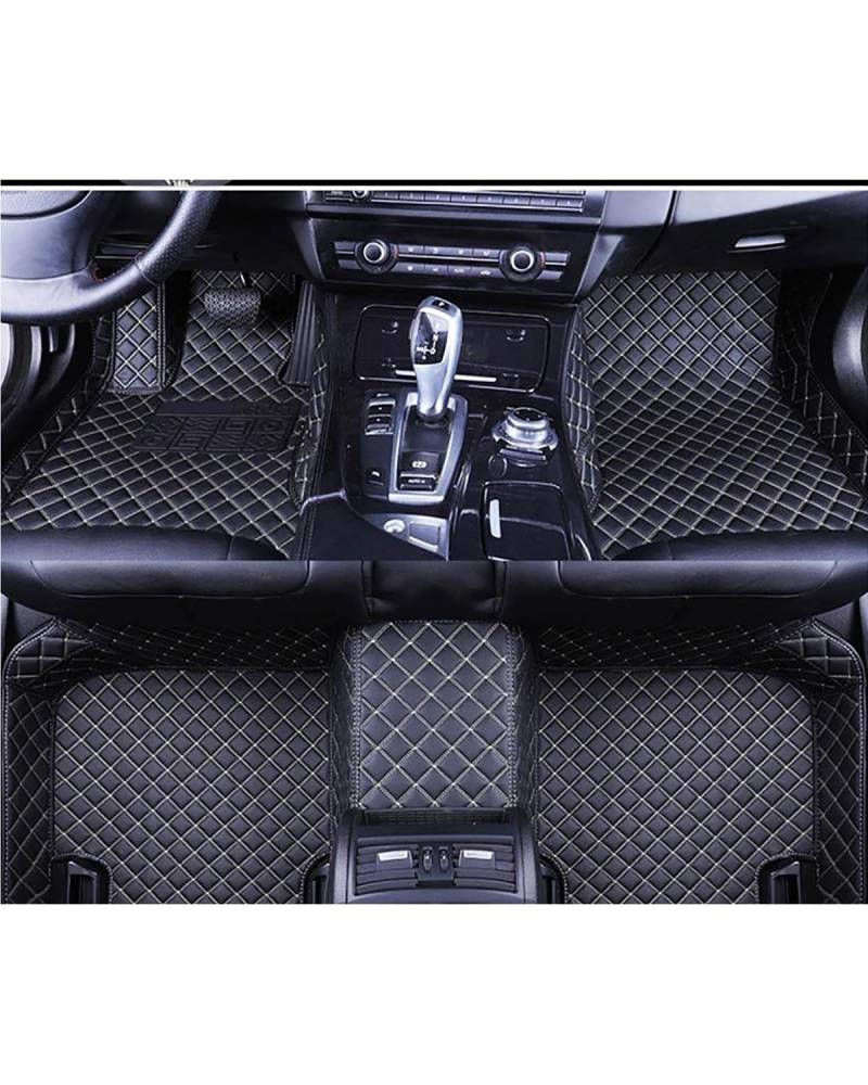 Auto Fussmatte Auto-Fußmatten Für Land Für Rover Für Range Für Rover Für Sport 5-Sitzer Autoteppiche Schutzpolster Teppiche Wasserdichter Innenraum Auto Fußmatten(Black beige Thread) von HGYFS5