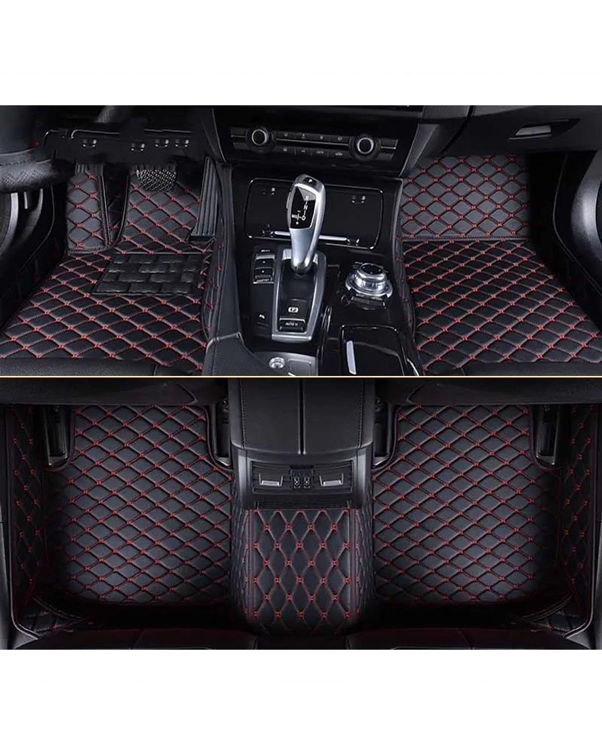 Auto Fussmatte Auto Fußmatten Für Toyota Für Yaris Für Vios Auto Teppiche Fuß Coche Auto Innen Zubehör Auto Fußmatten(Black red,for Vios 2004-2007) von HGYFS5