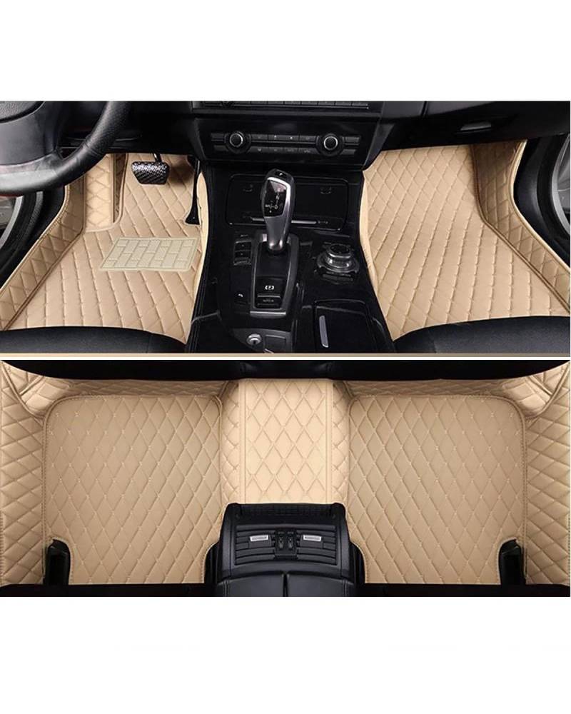 Auto Fussmatte Auto-Fußmatten Speziell Für 5er-Serie Für E39 E60 E61 F10 F11 G30 G31 Auto-Fußpolster Teppich-Innenausstattung Autozubehör Auto Fußmatten(Beige,03-10 for E60E61) von HGYFS5