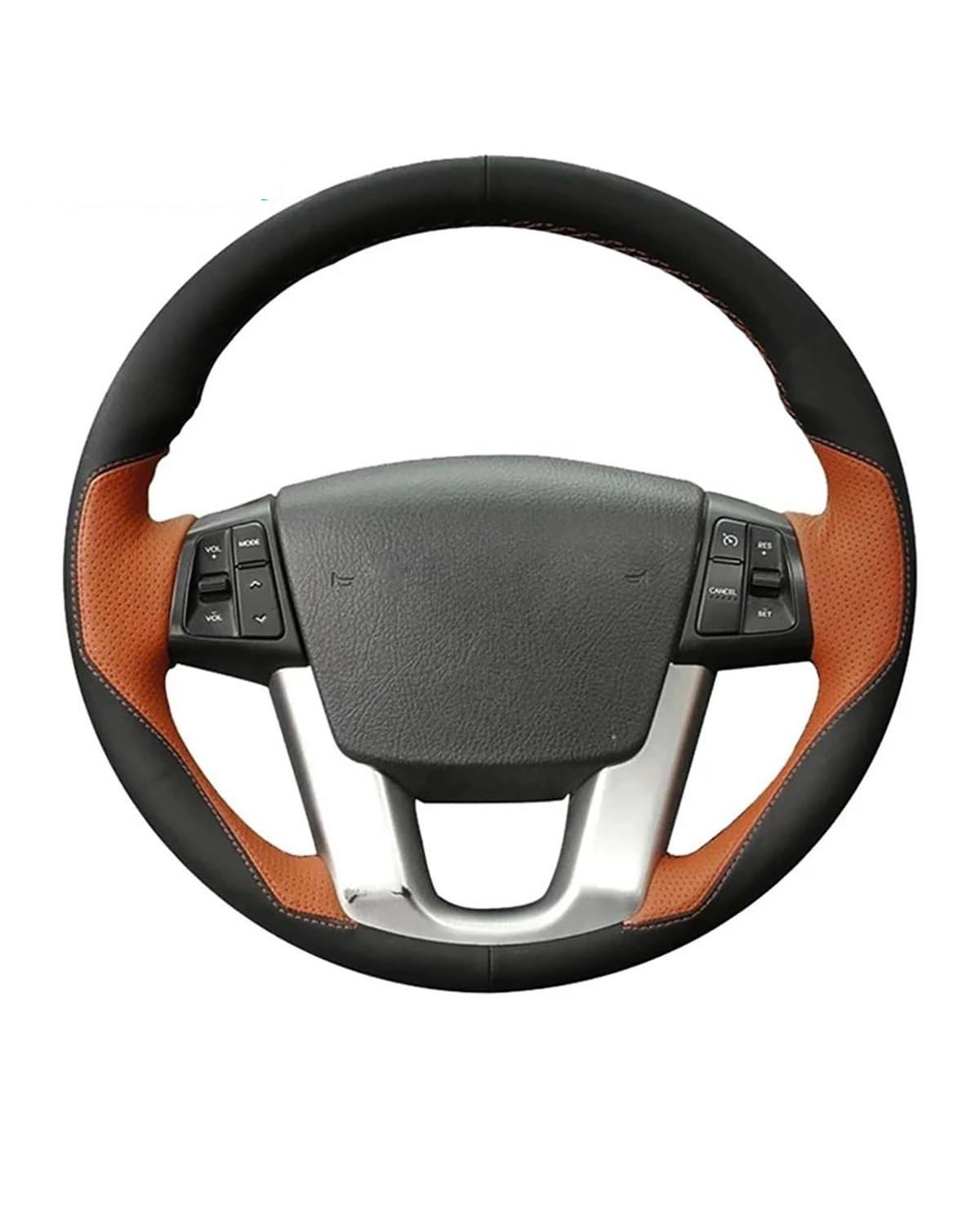 Auto Lenkradbezug Für Kia Für Sorento 2009-2014 Für K7 Für Cadenza 2011 2012 2013-2015 Leder Auto Lenkradbezug Autoinnenraum Lenkradabdeckung(Orange Thread) von HGYFS5