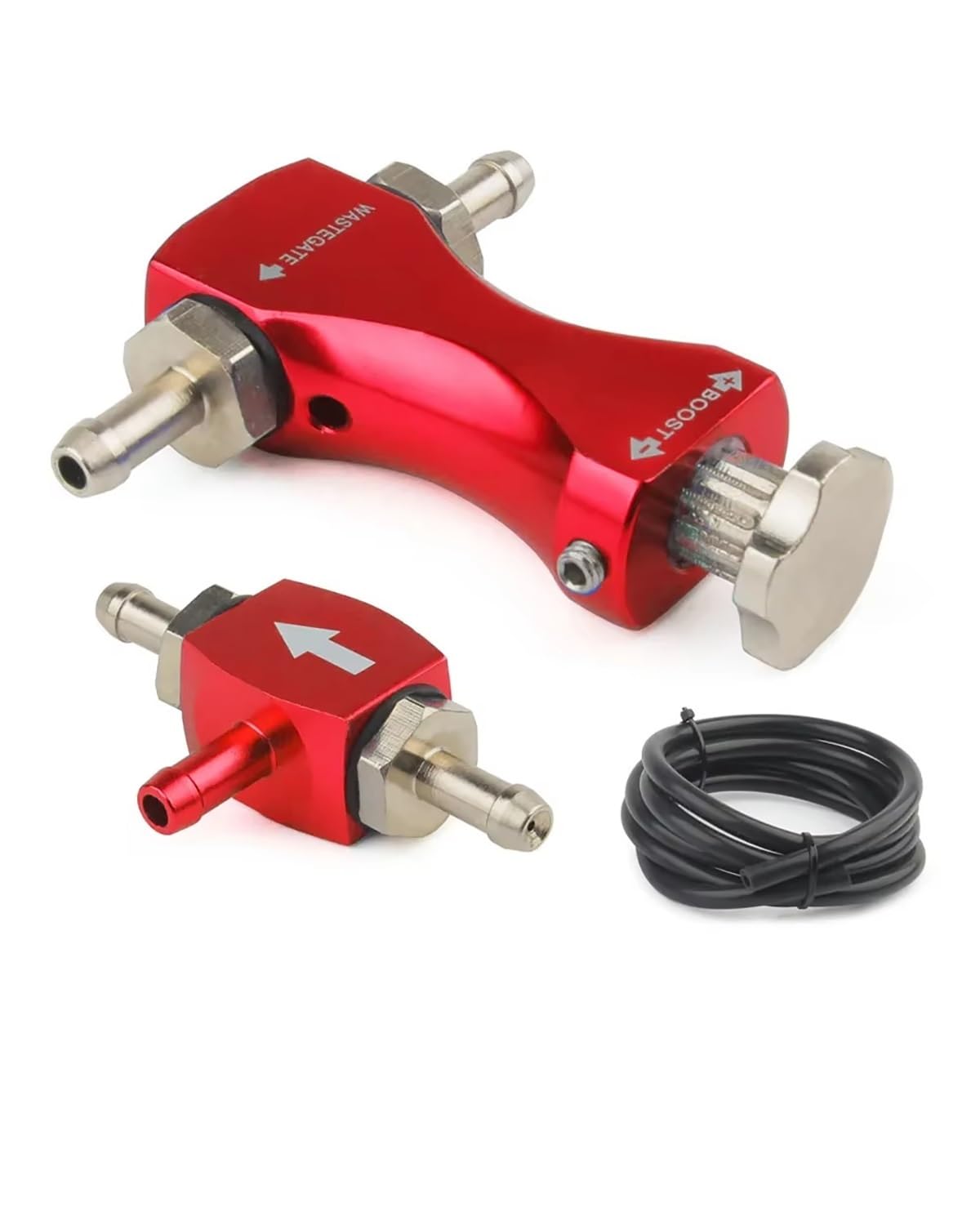 Boost Controller Einstellbares Auto-Entlüftungsventil, Automatischer Turbo-Boost-Controller, Modifizierter Druck, Benzin, Manuell, Reglerfahrzeug Manual Boost Controller Kit(Vermelho) von HGYFS5