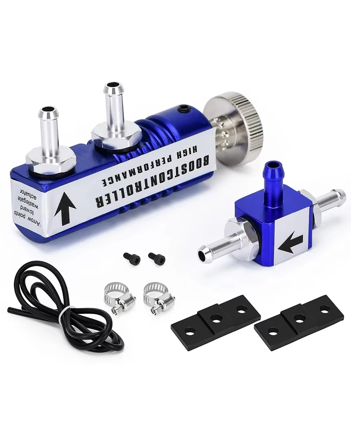 Boost Controller Manueller Universal-Turbo-Boost-Controller, Aluminiumlegierung, Einstellbar Für Turbo-Car-Styling, 1–50 PSI, MBC Manual Boost Controller Kit(Azul) von HGYFS5