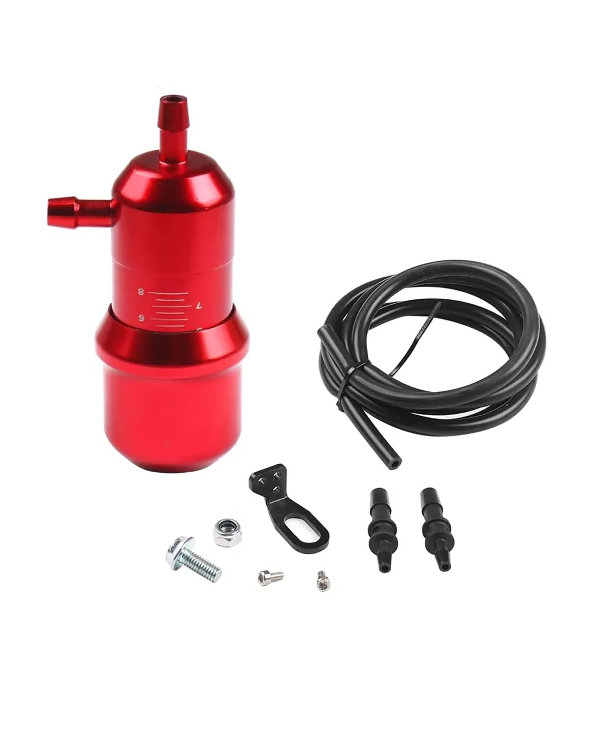 Boost Controller Manueller Universal-Turbo-Boost-Controller-Ventilsatz, Aluminium-Auto-Turbinenregler, Turbodruckregler, Einstellbar, 0–60 PSI Manual Boost Controller Kit(Vermelho) von HGYFS5