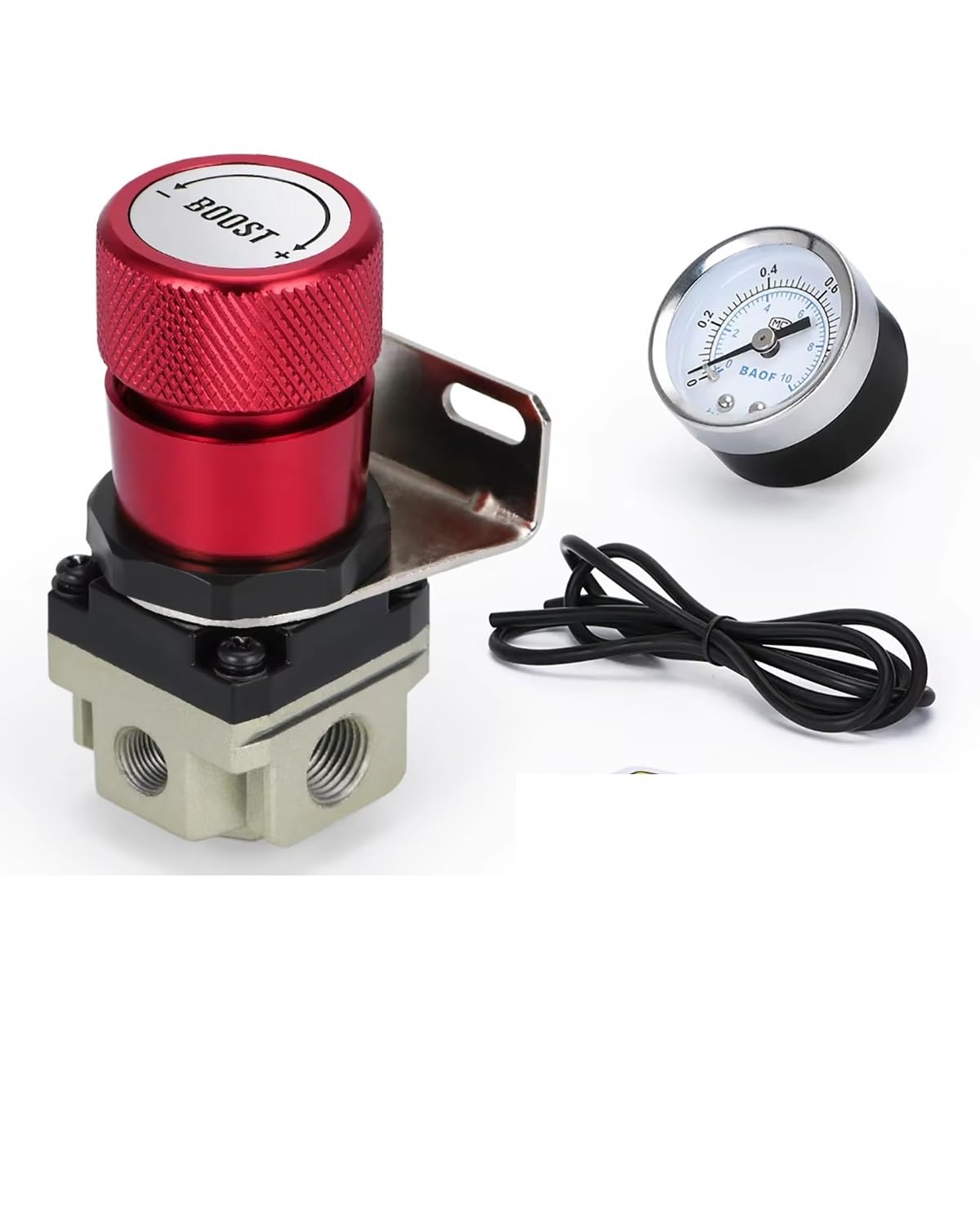 Boost Controller T2 Universal Einstellbar Für Steuerungen Einstellbare Manuelle Dosiersteuerung Für Turbo Boost 1-150 Psi Sr20gift Sr Jr5811 Manual Boost Controller Kit(Vermelho) von HGYFS5