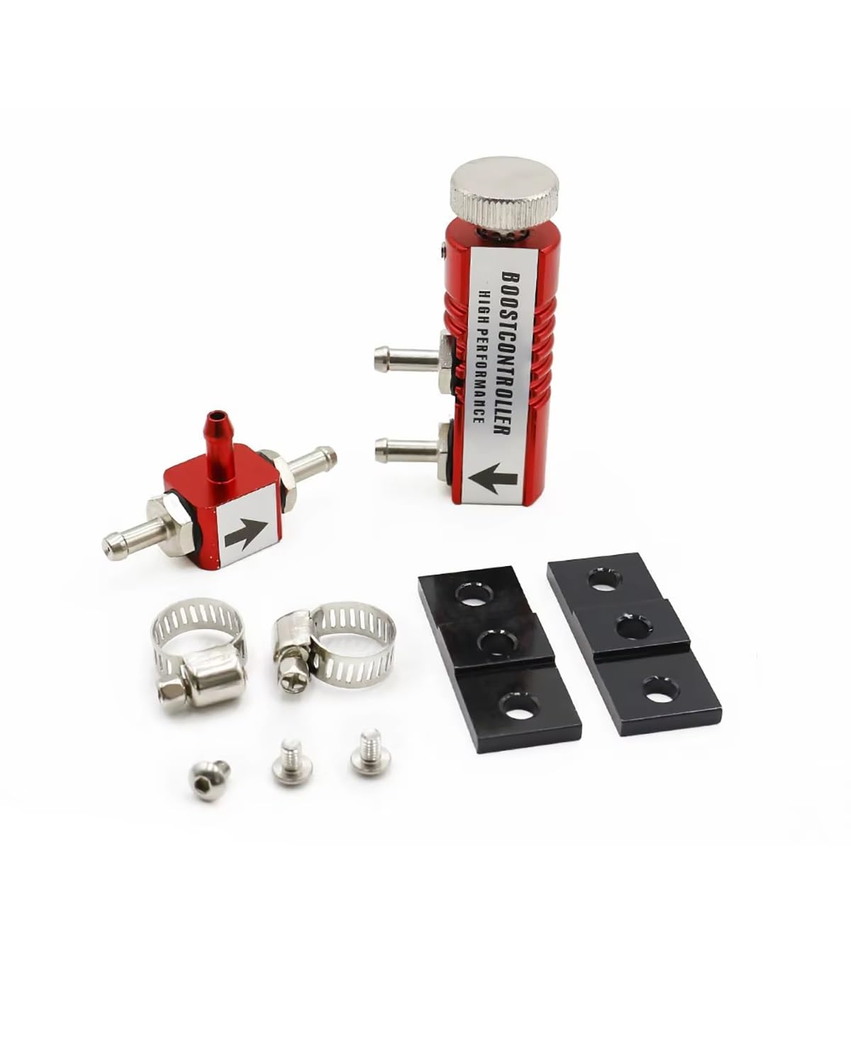 Boost Controller Universal 1-30 PSI Einstellbares Manuelles Turbo-Controller-Kit Kabineninnenraum TT100S8 Manual Boost Controller Kit(Vermelho) von HGYFS5