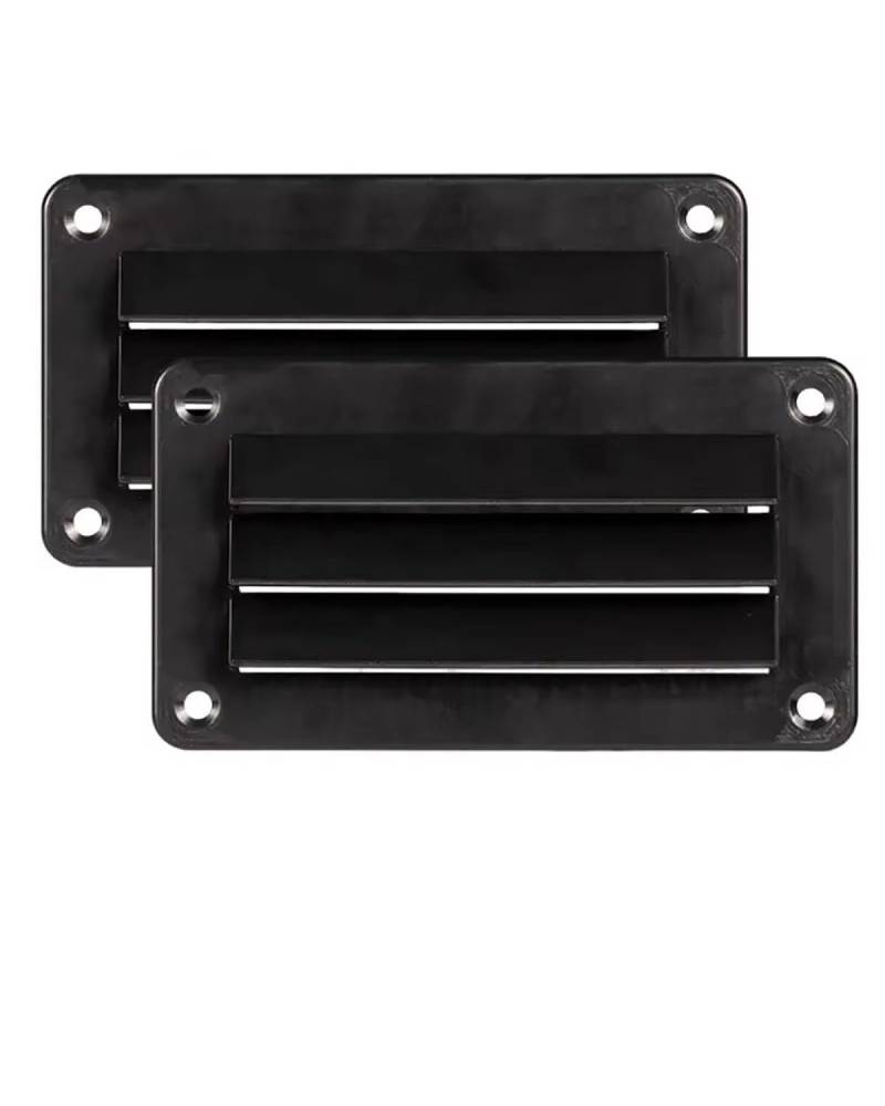 lüftungsgitter für wohnmobile 2Pcs Air Vent Louver Badezimmer Büro Belüftung Outlet Grille Louver Für Boot Yacht Wohnmobil RV maxxfan(Black) von HGYFS5