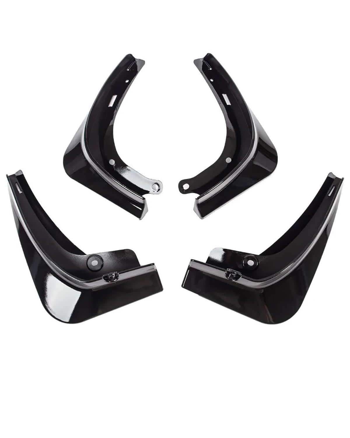 schmutzfänger Für Teslaes Für Modell Für 3 2022 Zubehör Schutz Kotflügel Vorne Hinten Rad Kotflügel Carbon Fiber ABS Heenvn Model3 2023 Schlamm Flaps Mudguard(Glossy Black) von HGYFS5