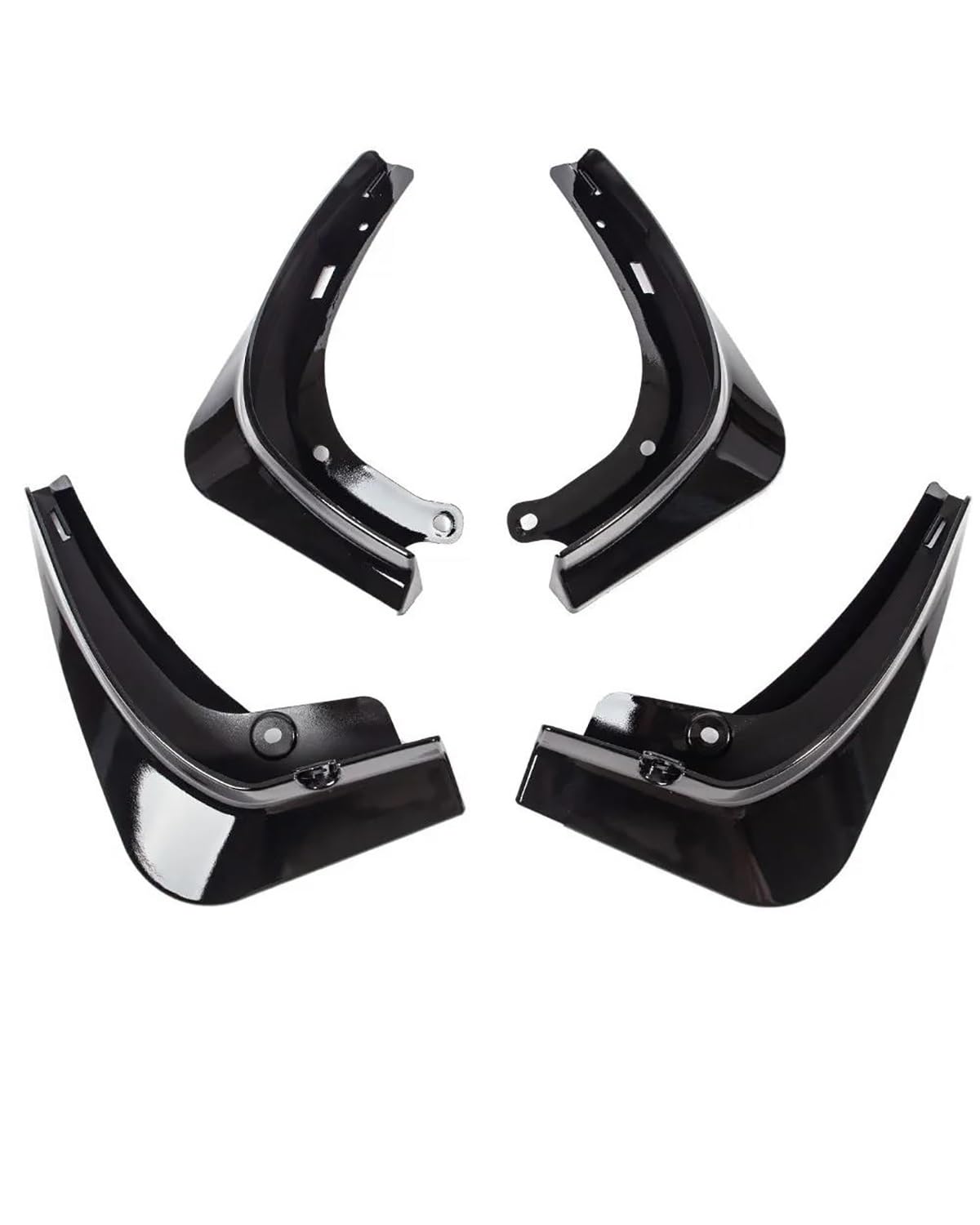 schmutzfänger Für Teslaes Für Modell Für Y Schmutz Fänger Kotflügel Vorderrad Hinterrad Kotflügel 4 Stück Spritz Schutz Abs Zubehör Mudguard(Glossy Carbon ABS) von HGYFS5