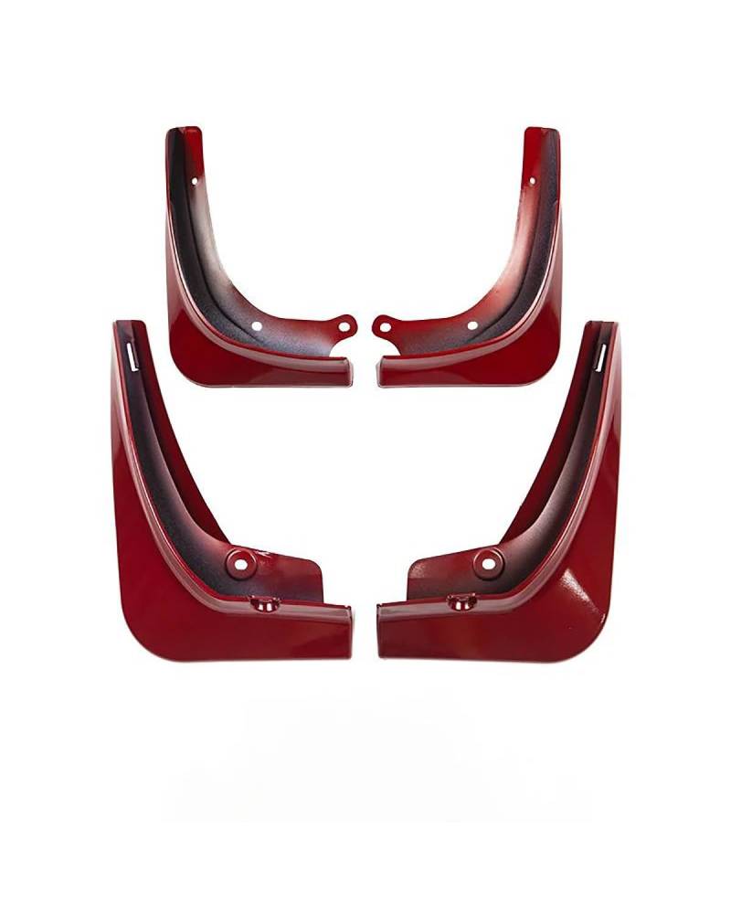 schmutzfänger Für Teslaes Für Modell Für Y Splash Guards Kotflügel Carbon Faser Matte Schwarz ABS Kotflügel Auto Zubehör Schlamm Flaps Mudguard(Red) von HGYFS5