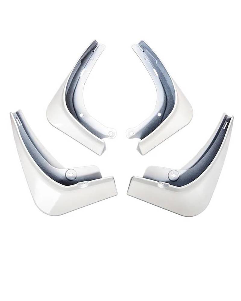 schmutzfänger Schmutz Fänger Für Teslaes Modell 3 2021-2023 Zubehör Schutz Kotflügel Vorderrad Hinterrad Kotflügel Kohle Faser Abs Mudguard(White) von HGYFS5