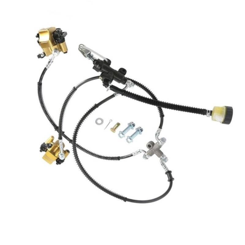 For 150 250cc ATV Quad Motorrad Vorne Hydraulische Dual Bremssattel Montage Kit von HGtAeW