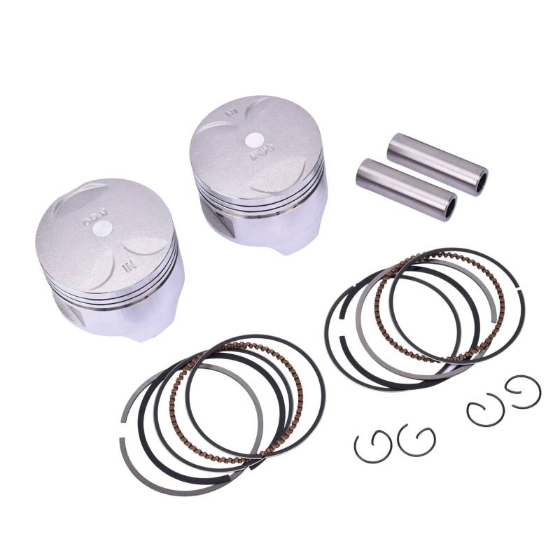 For 2 Sätze 64mm 64,25mm 64,5mm STD +25 +50 0,5 Motorrad-Kolbenring-Kit Kompatibel mit NT400 XL400 Shadow400 XL NT 400(0.50 Piston Ring) von HGtAeW