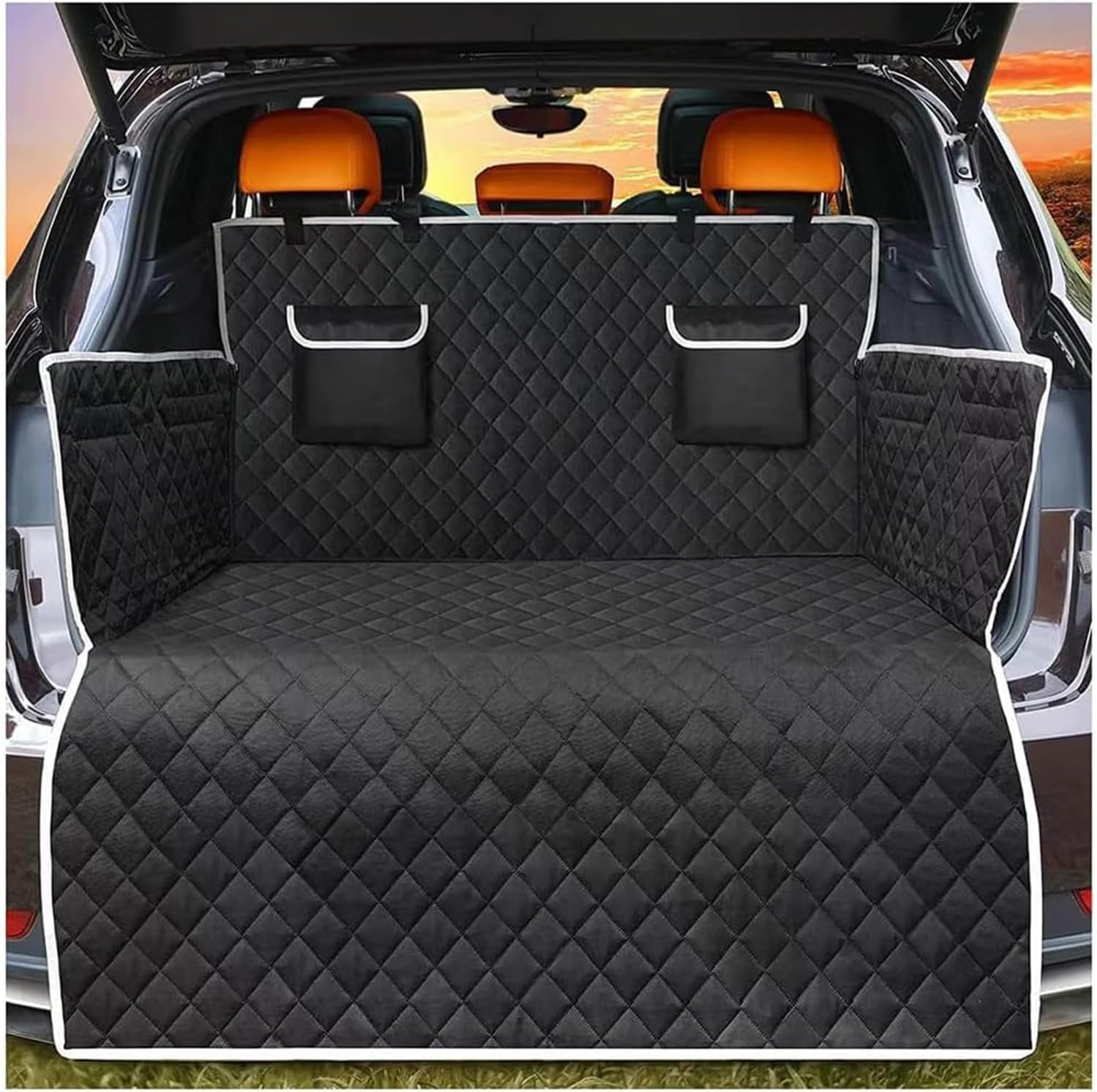 HHCVN Hundedecke Auto Kofferraum für Benz M-Class ML W163 SUV ML 320 / ML 350 1997-2024, Wasserdicht Kratzfest Haustiermatte Schondecken,D von HHCVN