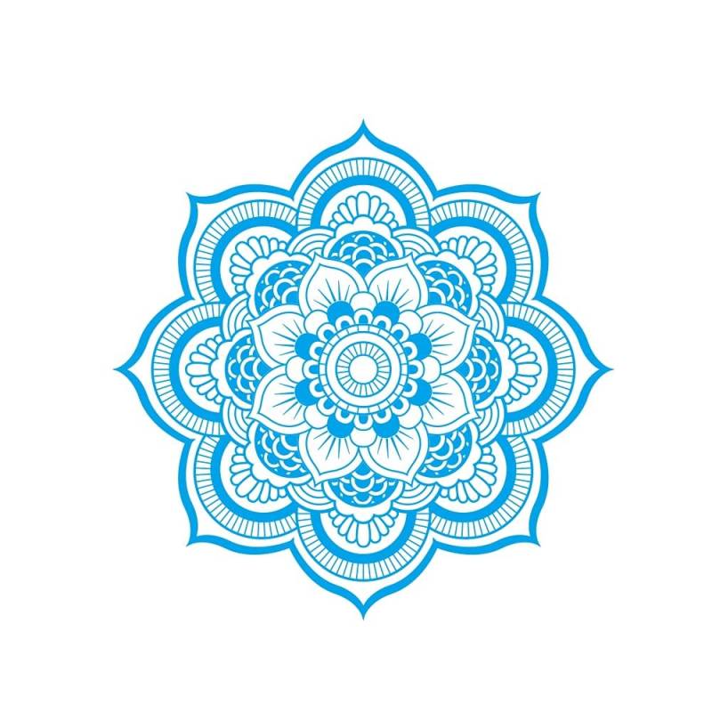 HHF Aufkleber 1 STÜCK Auto Aufkleber Mandala Auto Aufkleber Hälfte Mandala Vinyl Aufkleber for Auto Aufkleber Mandala Blume Aufkleber for alle Automodelle (Color Name : Blau) von HHF-1