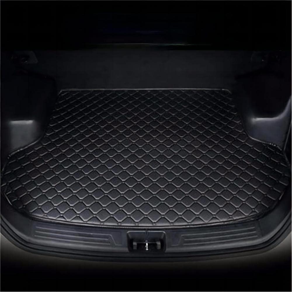 Auto Kofferraummatte Leder Mat für Mercedes-Benz C class Wagon 2015-2024, Wasserdicht rutschfest Kratzfestem Auto Kofferraumwanne Schutzmatt,All-black von HHFCL