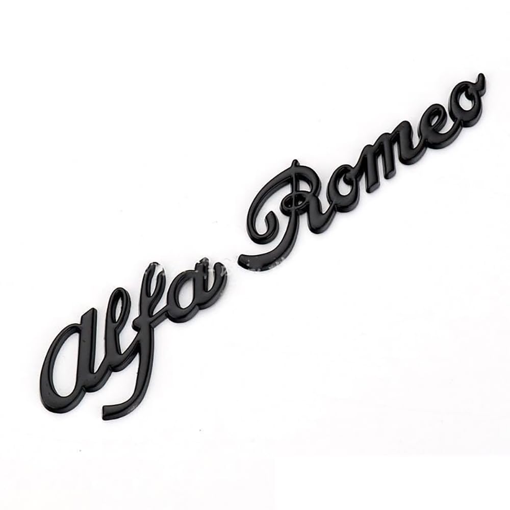 Auto Abzeichen Aufkleber Logo,für Alfa Romeo Giulia Stelvio Emblem Abzeichen 3D Metalldekoration Aufkleber,Styling Zubehör,A von HHGFTIY