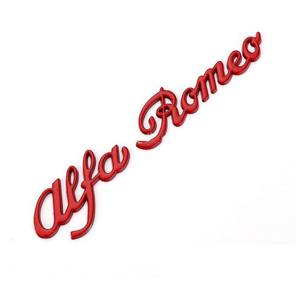 Auto Abzeichen Aufkleber Logo,für Alfa Romeo Giulia Stelvio Emblem Abzeichen 3D Metalldekoration Aufkleber,Styling Zubehör,C von HHGFTIY