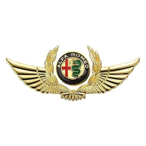 Auto Abzeichen Aufkleber Logo,für Alfa Romeo Giulia Stelvio Tonale Emblem Abzeichen 3D Metalldekoration Aufkleber,Styling Zubehör von HHGFTIY