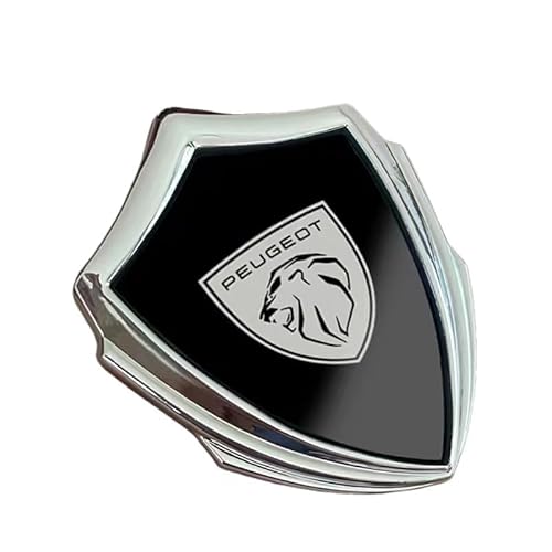 Auto Abzeichen Aufkleber Logo,für Peugeot 2008 206 207 3008 301 307 308 4008 408 Emblem Abzeichen 3D Metalldekoration Aufkleber,Styling Zubehör,D von HHGFTIY