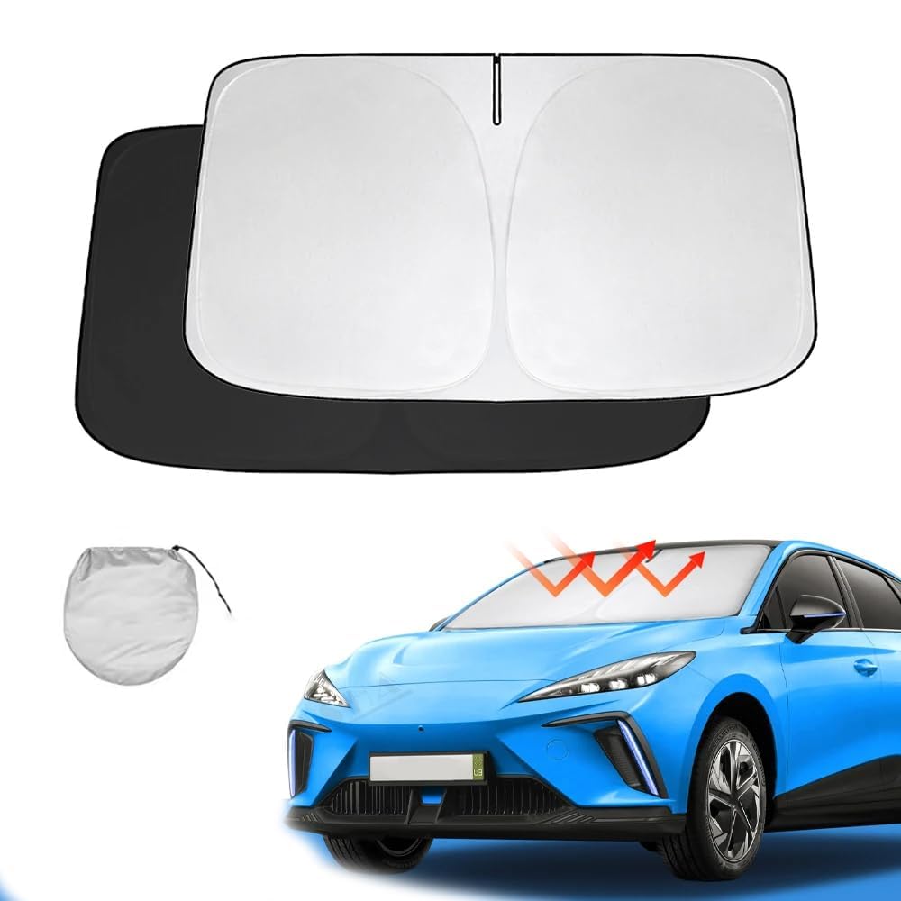 Auto Frontscheiben Sonnenschutz, Sonnenschirm Regenschirm, Für Nissan Rogue (T32) 2013-2020 UV-Schutz Staub Schutz, Einfache Lagerung,M(145 * 80CM) von HHGFTIY