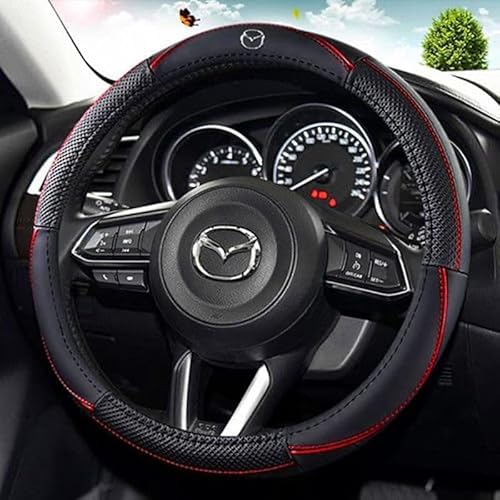 Auto Lenkrad Abdeckung,für Mazda 3 CX-3 2016-2025,Atmungsaktive Anti Rutsch Radabdeckung Schutz,Auto Interieur Accessoires,C von HHGFTIY