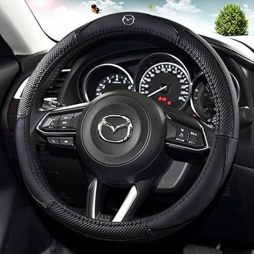 Auto Lenkrad Abdeckung,für Mazda CX-3 2018-2023,Atmungsaktive Anti Rutsch Radabdeckung Schutz,Auto Interieur Accessoires,A von HHGFTIY