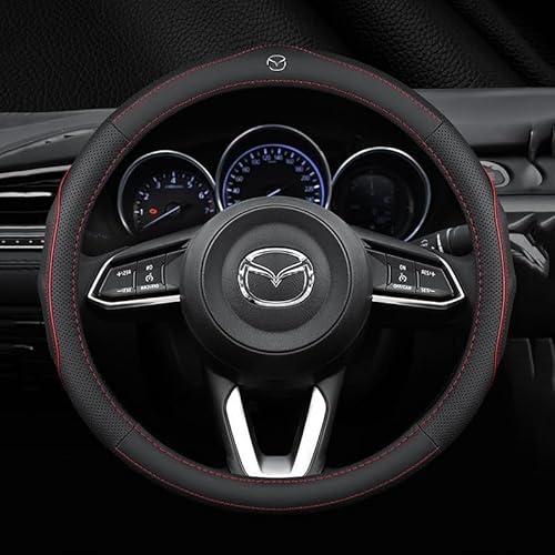 Auto Lenkrad Abdeckung,für Mazda CX-3 CX3 2014 2015 2016 2017 2018 2019 2020 2021,Atmungsaktive Anti Rutsch Radabdeckung Schutz,Auto Interieur Accessoires,F von HHGFTIY