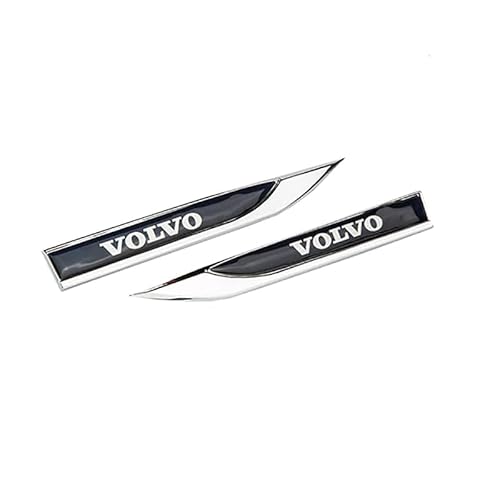 HHIOPL 2 Stück Auto Emblem für Volvo S40 S60 S80 S90 XC40 XC60 XC90 C30 C70 V40 V60 V90, Emblem Aufkleber Buchstaben Emblem-Schild Buchstaben Abzeichen, Auto Front Motorhaube Kofferraum Aufkleber Embl von HHIOPL