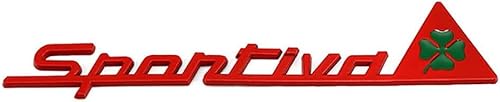 HHIOPL Auto Emblem für Alfa Romeo GT Giulia Giulietta Stelvio Mito Sportiva, Emblem Aufkleber Buchstaben Emblem-Schild Buchstaben Abzeichen, Auto Front Motorhaube Kofferraum Aufkleber Emblem(Color:A) von HHIOPL