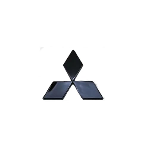 HHIOPL Auto Emblem für Mitsubishi ASX 2020 2021 2022 2023, Emblem Aufkleber Buchstaben Emblem-Schild Buchstaben Abzeichen, Auto Front Motorhaube Kofferraum Aufkleber Emblem(Size:M,Color:Schwarz) von HHIOPL