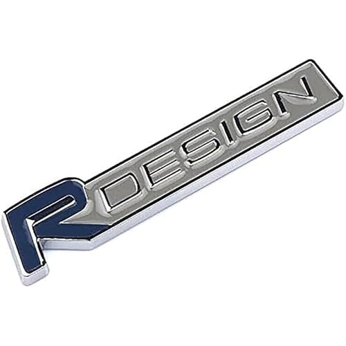 HHIOPL Auto Emblem für Volvo R Design XC60 V70 S60 V40 V60 C30 V50, Emblem Aufkleber Buchstaben Emblem-Schild Buchstaben Abzeichen, Auto Front Motorhaube Kofferraum Aufkleber Emblem von HHIOPL