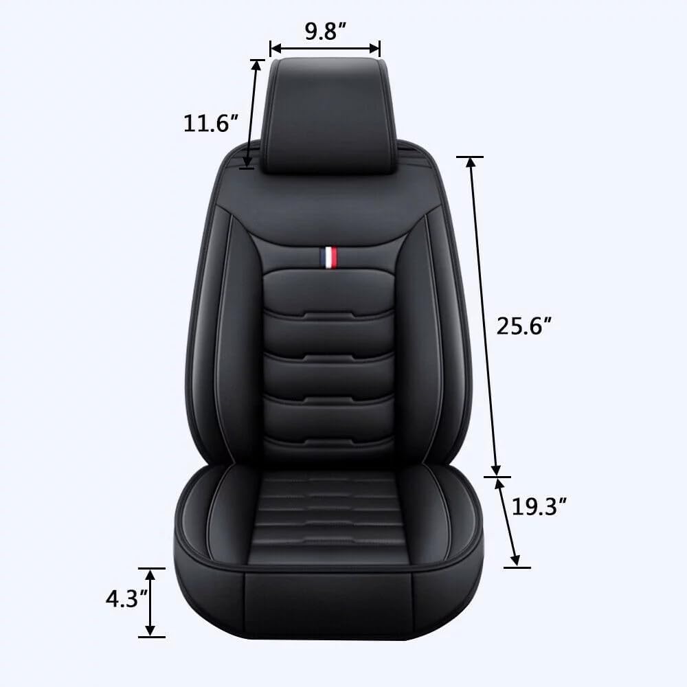 HHSNB Auto Sitzbezügesets für Ford Ecosport 2012-2019,Sitzkissen-Set Verstellbar Abnehmbar Rundum Sitzkissen Schutz Zubeh,Black von HHSNB