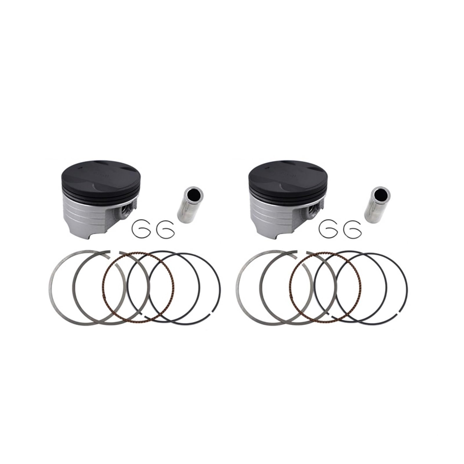 1 Satz / 2 Sätze Größe STD ~ +100 49 mm ~ 50 mm Motorradkolben und Kolbenringsatz for XC125 1990–1993 XV250 1988–2018(1Set Oversize 100) von HHTTXXYY