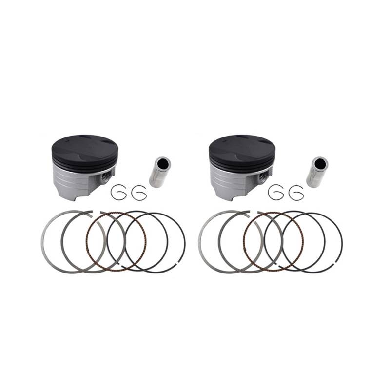 1 Satz / 2 Sätze Größe STD ~ +100 49 mm ~ 50 mm Motorradkolben und Kolbenringsatz for XC125 1990–1993 XV250 1988–2018(1Set Oversize 25) von HHTTXXYY