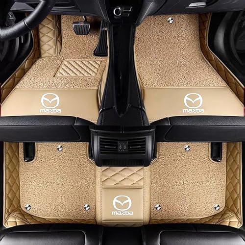 Auto FußMatten, Für Mazda CX-7 2010-2016,Antirutschmatten,Wasserdicht und rutschfest Innenmatten,Praktische Fußmatte Auto,C von HHYHUJYG
