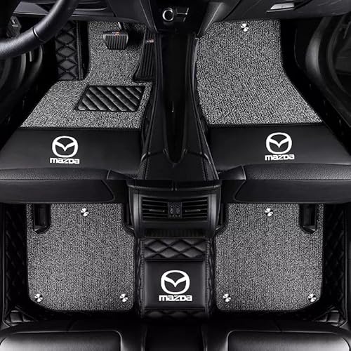 Auto FußMatten, Für Mazda CX-9 2007-2015,Antirutschmatten,Wasserdicht und rutschfest Innenmatten,Praktische Fußmatte Auto,A von HHYHUJYG