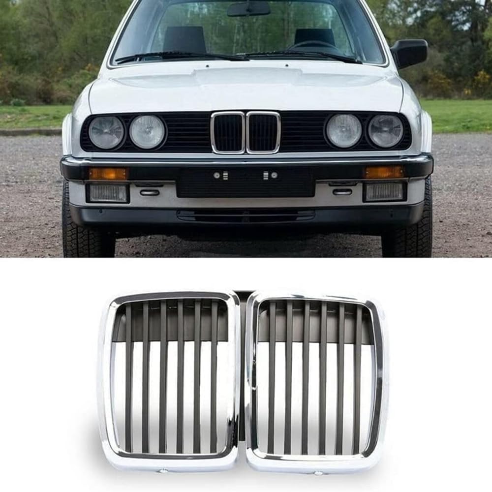 Kühlergrill, Für BMW E30 M3 3er Serie 1982-1991,Front- & Kühlergrille,Frontgrill Zierleisten Streifen Kühlergrilleinsätze,Autogrill-Netz von HHYHUJYG