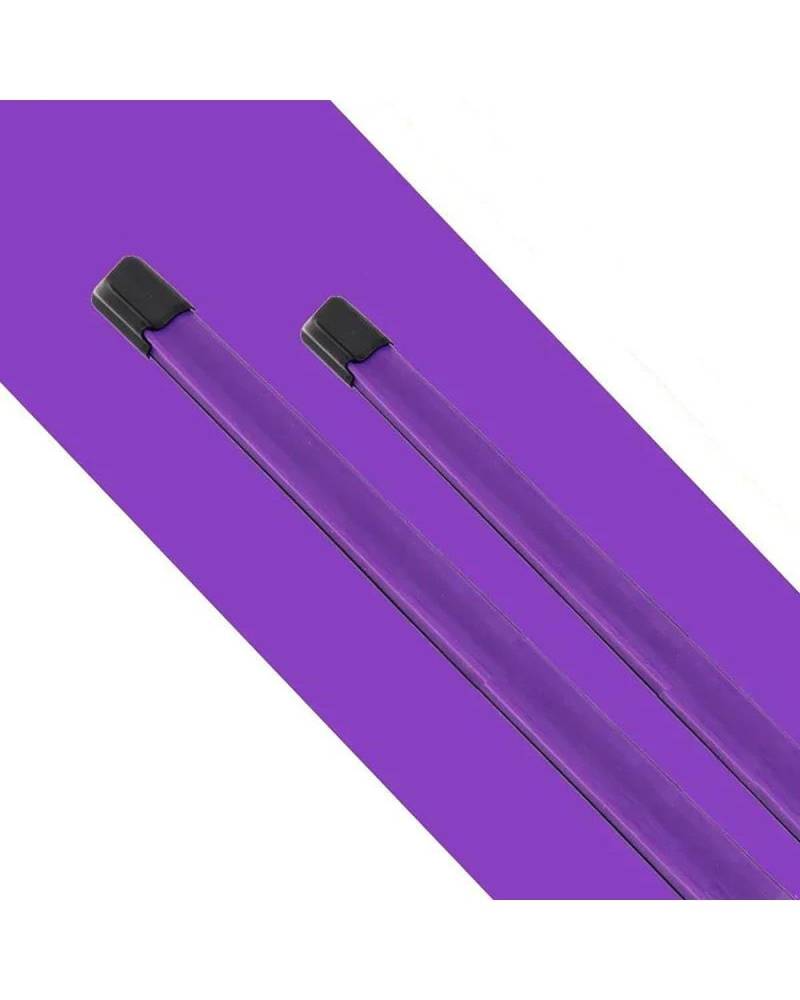 Auto Scheibenwischer Bunter UJ-Haken Für Auto-Scheibenwischer, Universell, Weich, Doppellagig, Gummi, Rahmenlos, Ohne Halterung, 16" 19" 20" 22" 24" 26" Scheibenwischer Set(PURPLE,18in (450mm)-1 pc) von HHYXXX