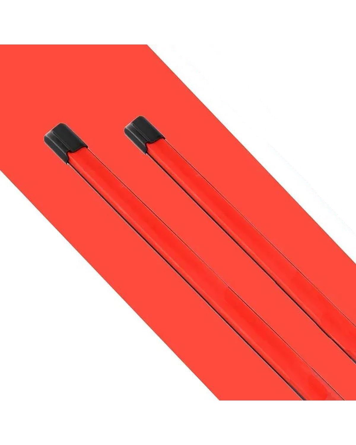 Auto Scheibenwischer Bunter UJ-Haken Für Auto-Scheibenwischer, Universell, Weich, Doppellagig, Gummi, Rahmenlos, Ohne Halterung, 16" 19" 20" 22" 24" 26" Scheibenwischer Set(Red,14in (350mm)-1 pc) von HHYXXX