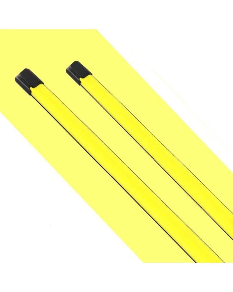 Auto Scheibenwischer Bunter UJ-Haken Für Auto-Scheibenwischer, Universell, Weich, Doppellagig, Gummi, Rahmenlos, Ohne Halterung, 16" 19" 20" 22" 24" 26" Scheibenwischer Set(Yellow,17in (425mm)-1 pc) von HHYXXX