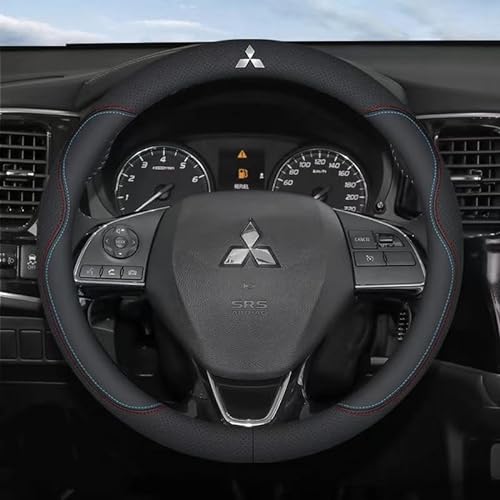 Auto lenkradbezug, für Mitsubishi ASX 2010-2016 Anti Rutsch Auto Lenkradabdeckung Lenkrad Abdeckung, Steering Lenkradschoner für Auto Zubehör,A von HHYYKKL