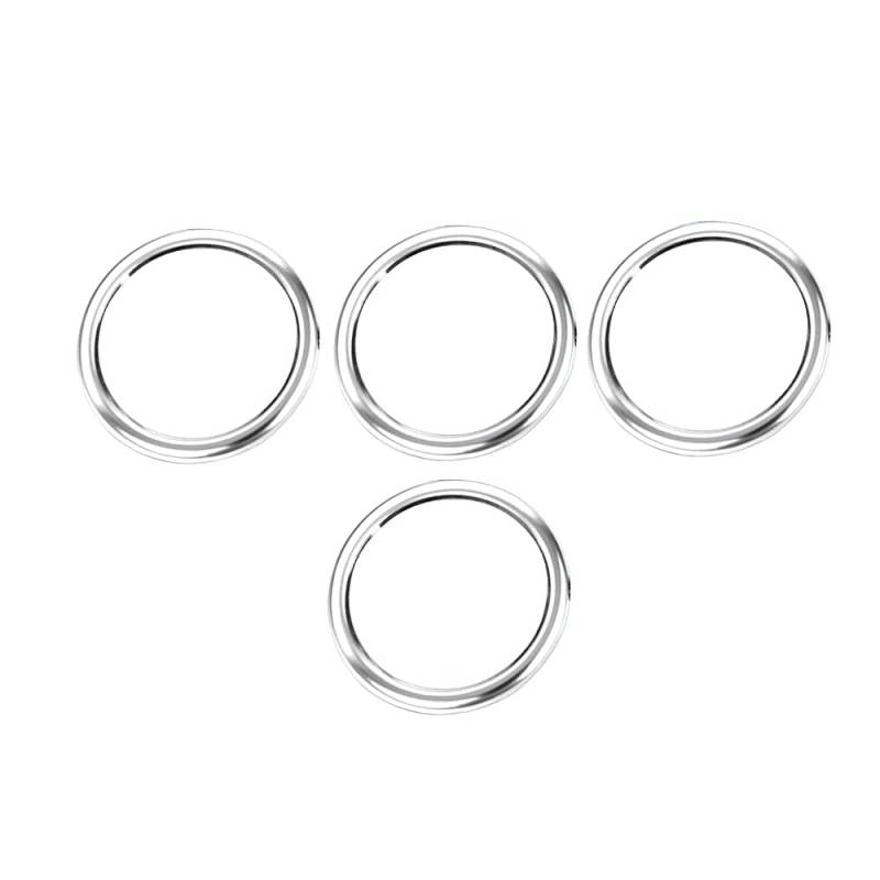 HIBEYO 4 Stück Aluminiumlegierung Auto Klimaanlage Ring Dekoration Passt für Audi A1 Klimaanlage Luftaustritt Air AC Vent Outlet Ring Lüftung Ringe Zierring Lüftungsschlitze Auslass Ring Trimm-Silber von HIBEYO